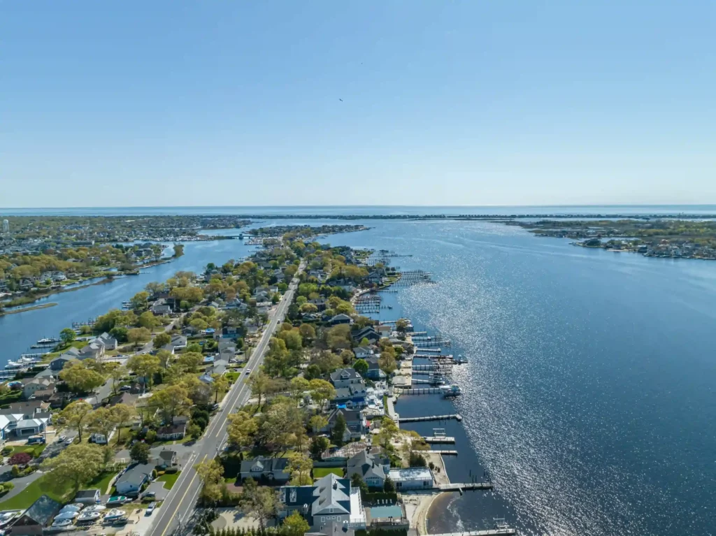 arial photography overlooking NJ ocean