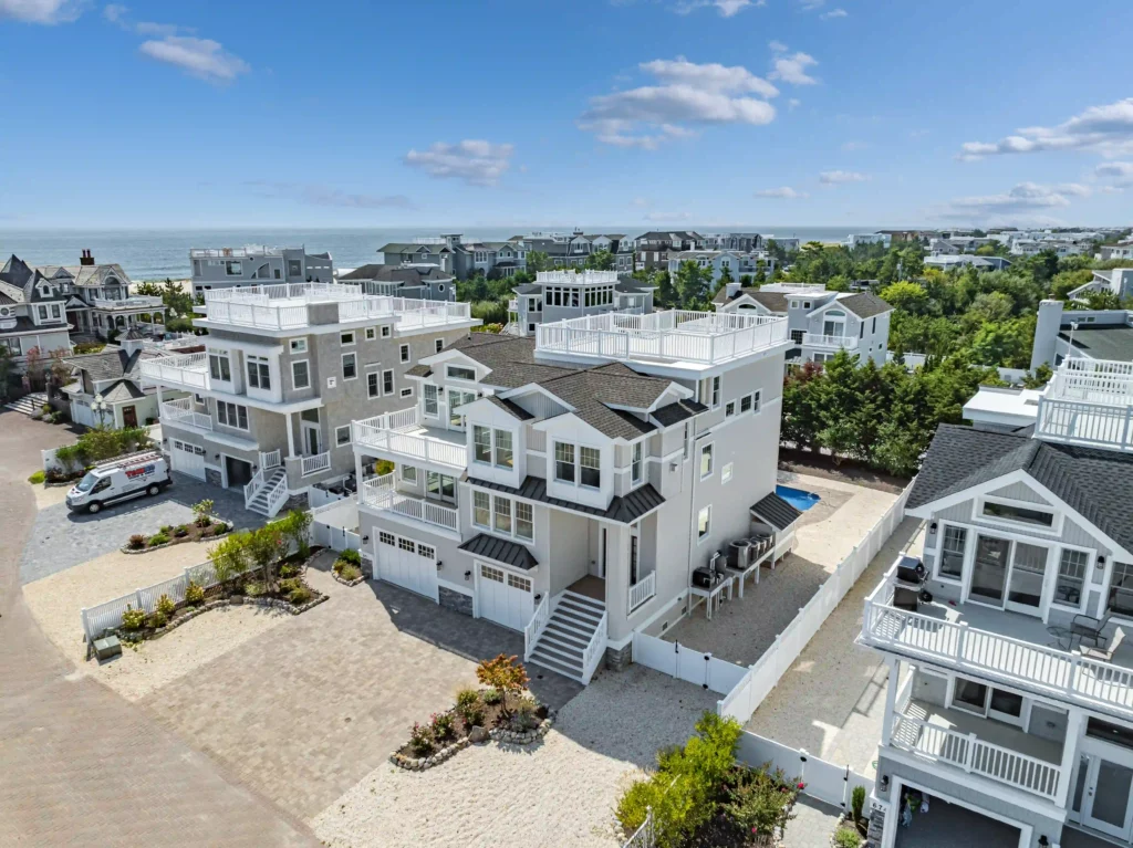 arial photography drone services photo of Long Beach Island new construction house